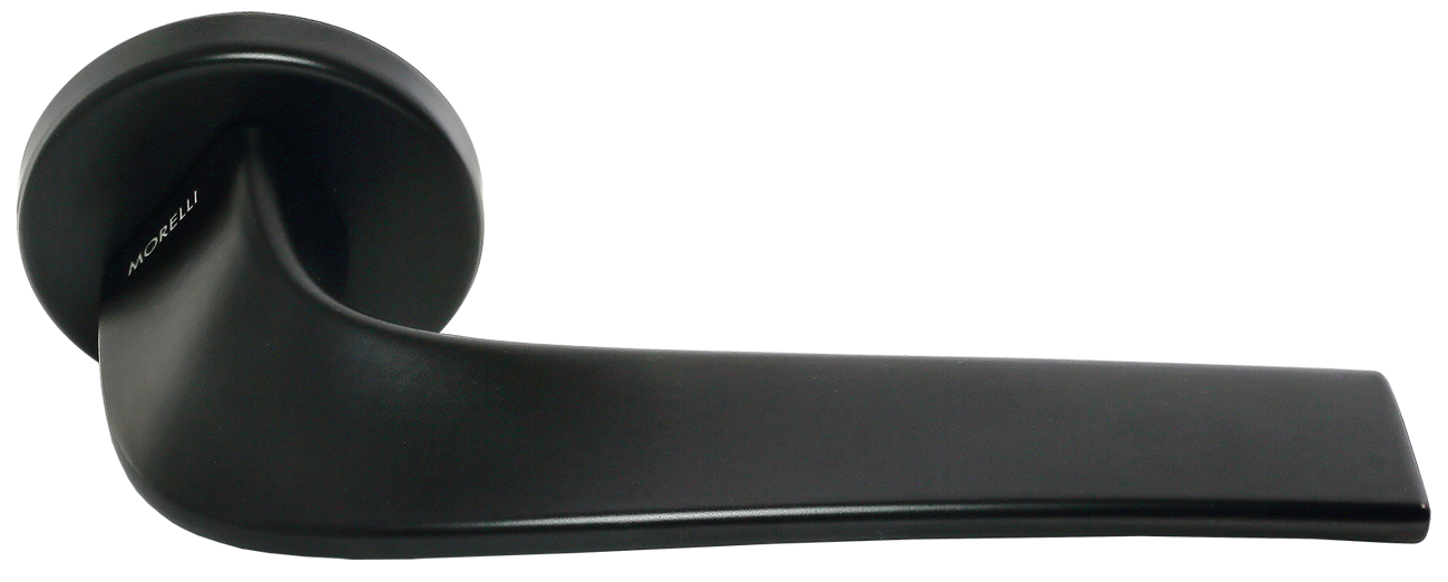 Ручка дверная COMETA R5 NERO-ST на круглой розетке цвет - черный soft-touch фото купить Тольятти