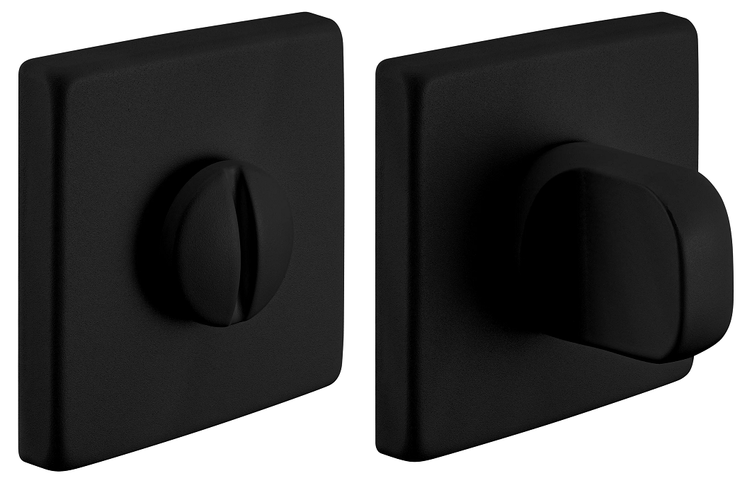Завертка дверная LUX-WC-S5 NERO-ST, цвет - черный soft-touch фото купить Тольятти