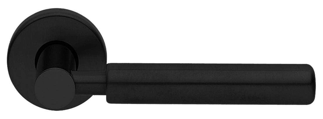 Ручка дверная CLOUD R3 NERO раздельная на круглой розетке, цвет - черный фото купить Тольятти