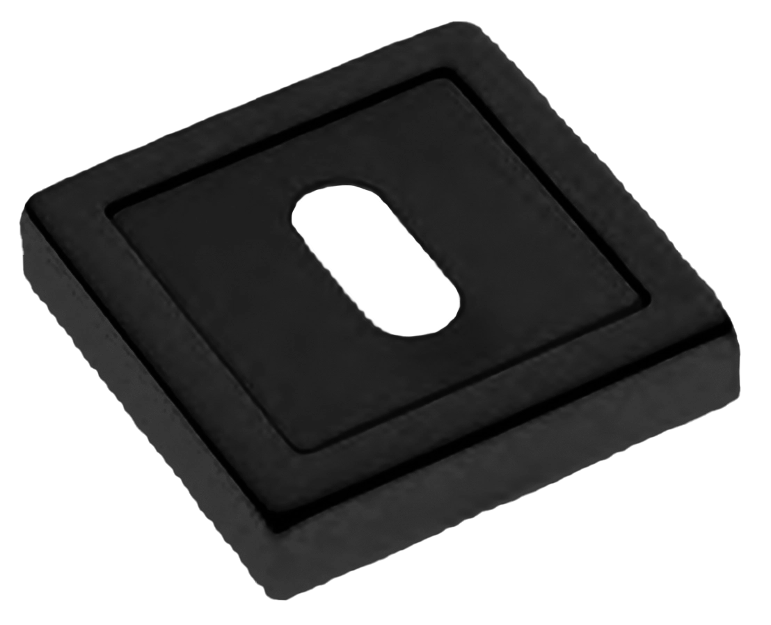 Накладка на ключевой цилиндр LUX-FK-S3 NERO на квадратной розетке под ключ буратино, цвет - черный фото купить Тольятти