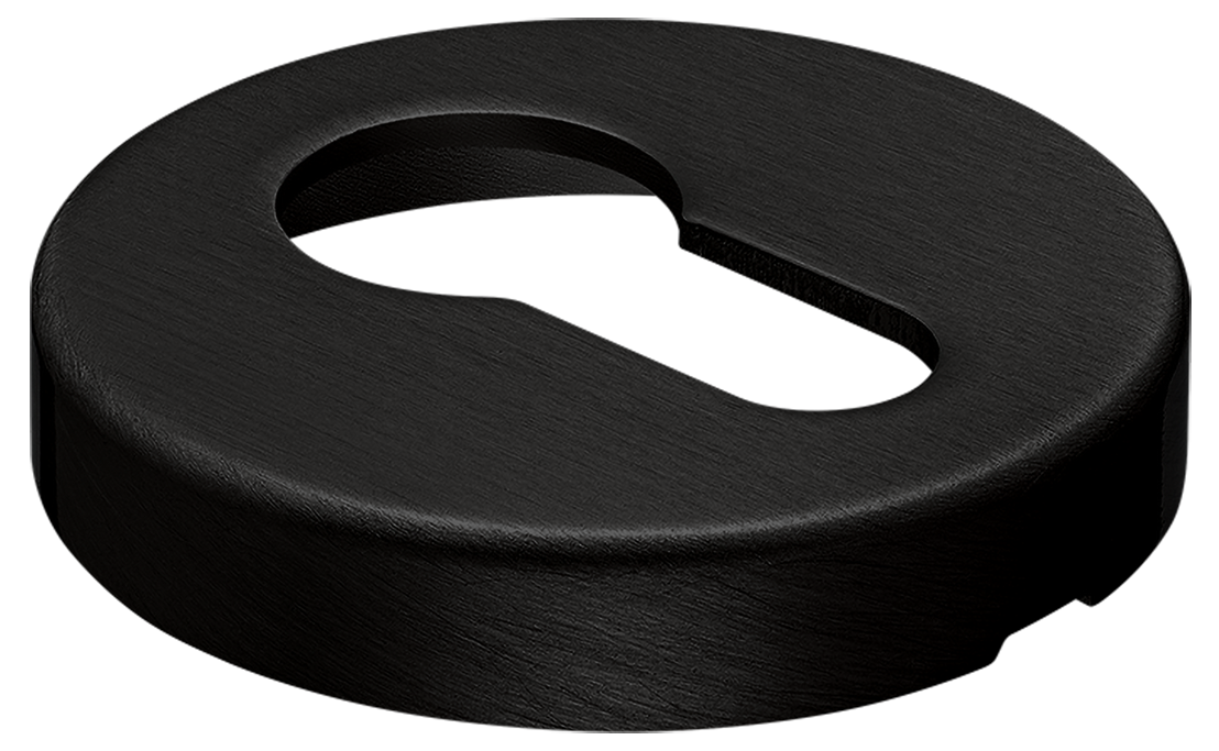 Накладка на ключевой цилиндр LUX-KH-R6 NERO на круглой розетке, цвет - черный фото купить в Тольятти