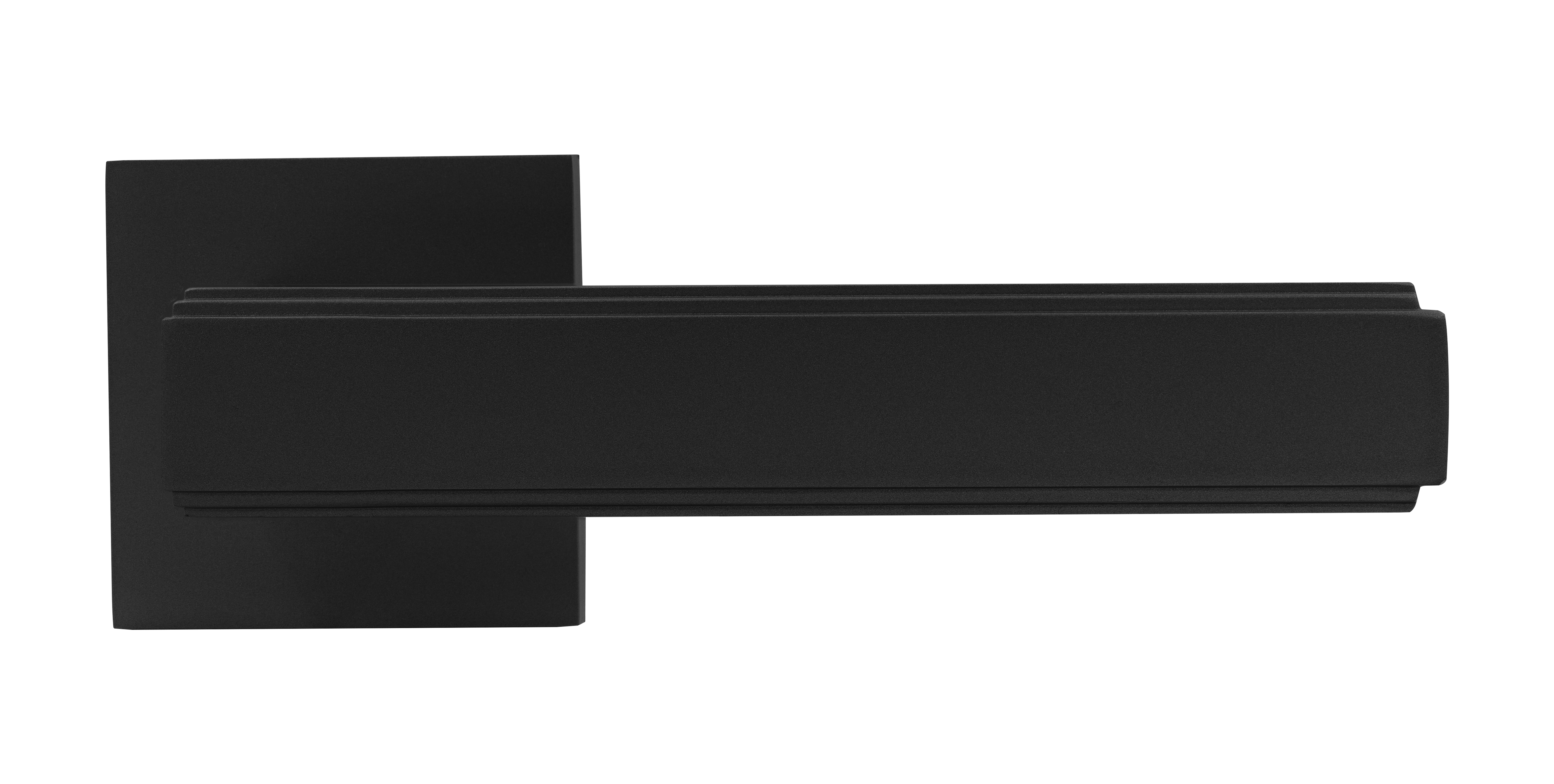 Ручка дверная MH-64-S6 BL STEPS на квадратной розетке 6 мм, цвет черный фото купить в Тольятти