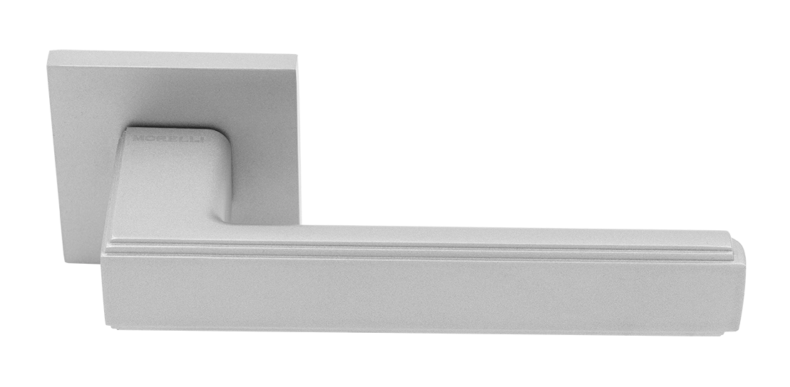 Ручка дверная MH-64-S6 ASC STEPS на квадратной розетке 6 мм, цвет анодированный матовый хром фото купить Тольятти