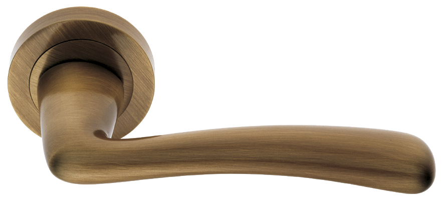Ручка дверная COCKATOO R2 BGO раздельная на круглой розетке, цвет - матовая бронза фото купить в Тольятти