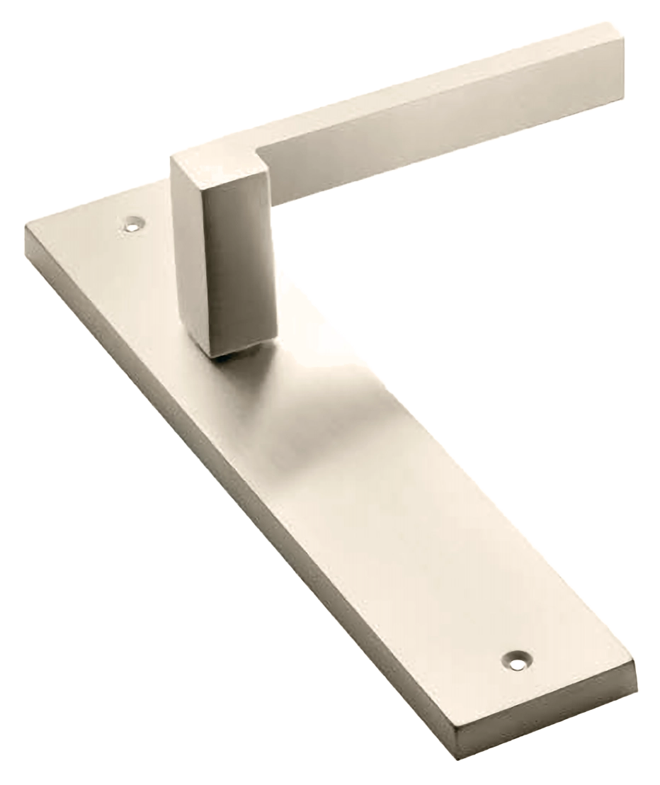 Ручка дверная на планке STONE PL NIS, цвет матовый никель, латунь фото купить в Тольятти