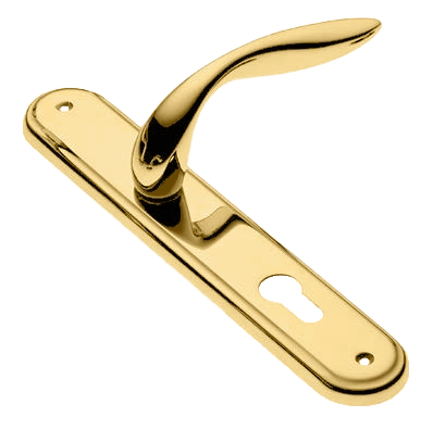 Ручка дверная на планке LEON PL OTL, цвет золото, латунь фото купить в Тольятти