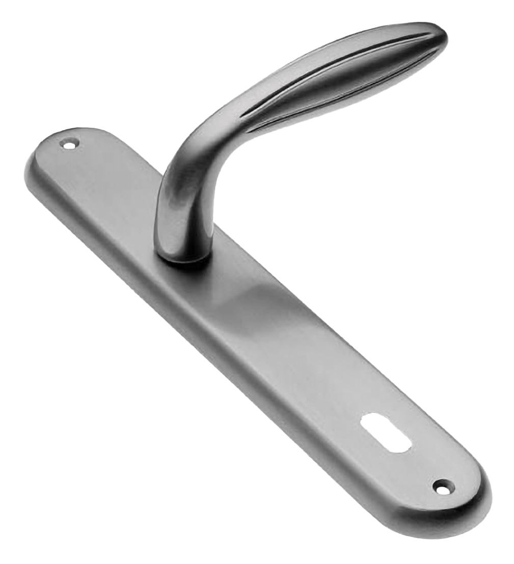 Ручка дверная на планке BUD PL CSA, цвет матовый хром, латунь фото купить в Тольятти