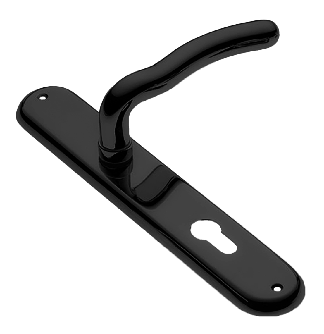 Ручка дверная на планке SNAKE PL NERO, цвет черный, латунь фото купить в Тольятти