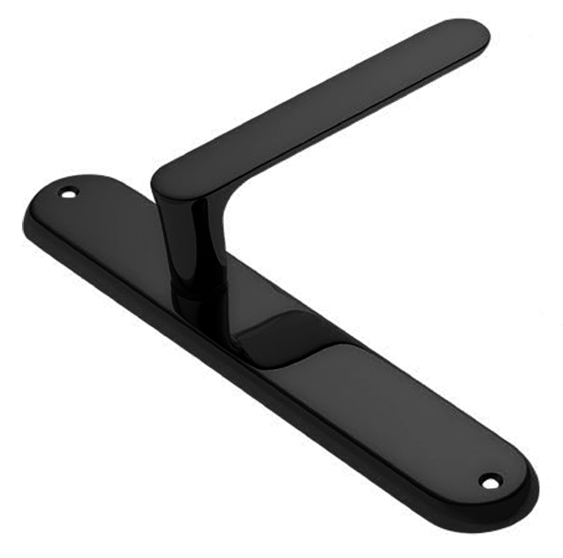 Ручка дверная на планке LE BOAT PL NERO, цвет черный, латунь фото купить в Тольятти