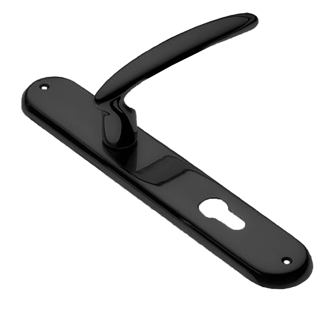 Ручка дверная на планке FLAMINGO PL NERO, цвет черный, латунь фото купить в Тольятти