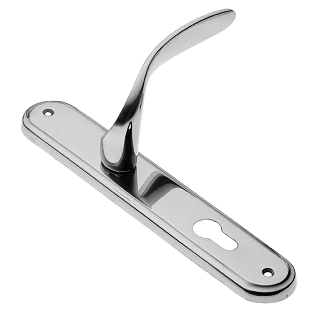 Ручка дверная на планке COBRA PL CRO, цвет хром, латунь фото купить в Тольятти