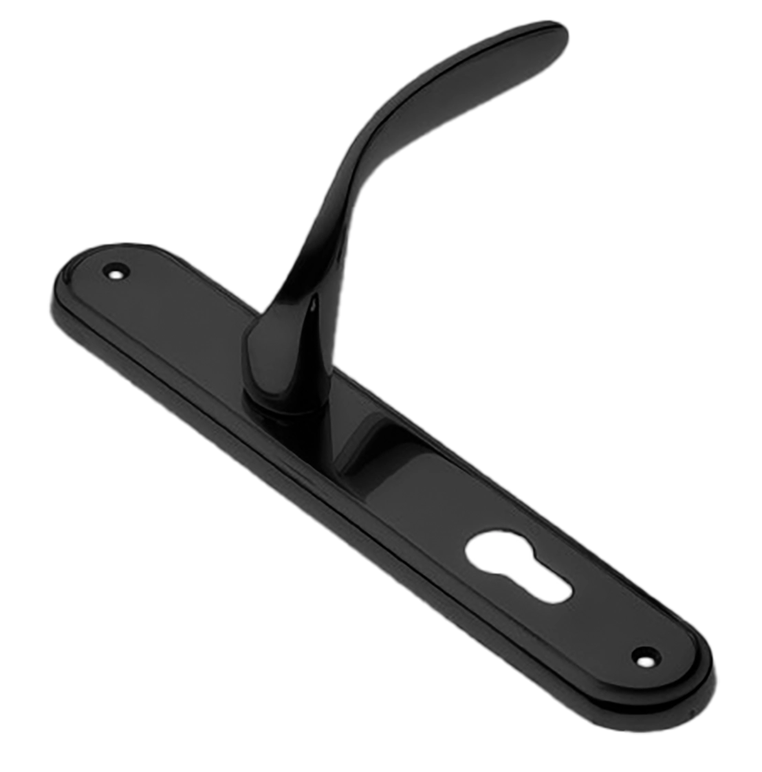 Ручка дверная на планке COBRA PL NERO, цвет черный, латунь фото купить в Тольятти