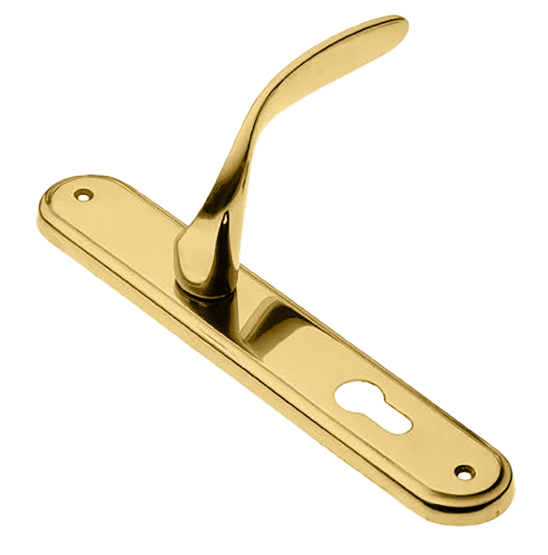 Ручка дверная на планке COBRA PL OTL, цвет золото, латунь фото купить в Тольятти