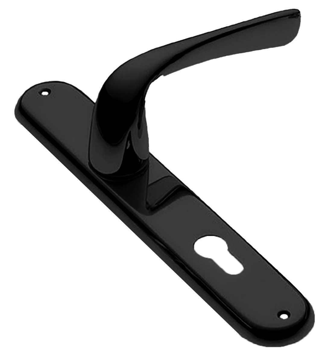 Ручка дверная на планке LE MANS PL NERO, цвет черный, латунь фото купить в Тольятти