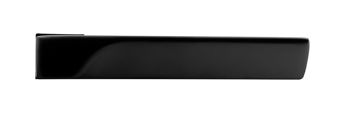 Ручка дверная FIORD-SM NERO-ST, с невидимой квадратной розеткой, цвет черный soft-touch, ЦАМ фото купить в Тольятти