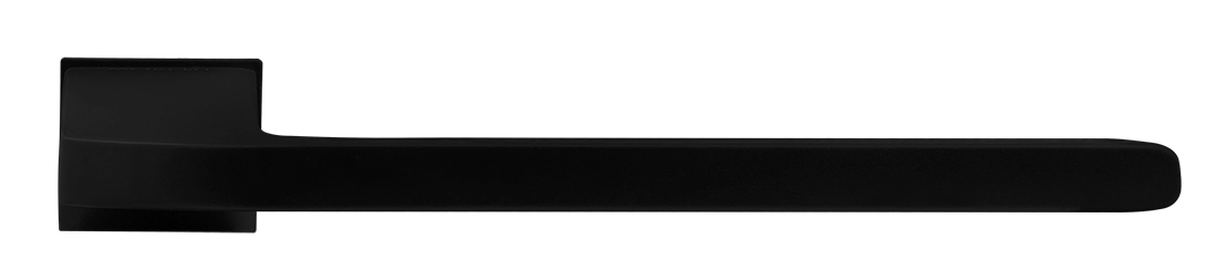 Ручка дверная SPUTNIK-SM NERO-ST с невидимой квадратной розеткой, цвет черный soft-touch, ЦАМ фото купить в Тольятти