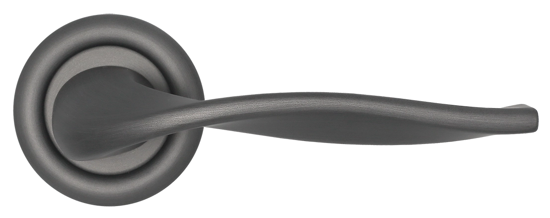 Ручка дверная SKYSCRAPER R7 SST на круглой розетке, цвет Летняя гроза/Summer Storm фото купить в Тольятти