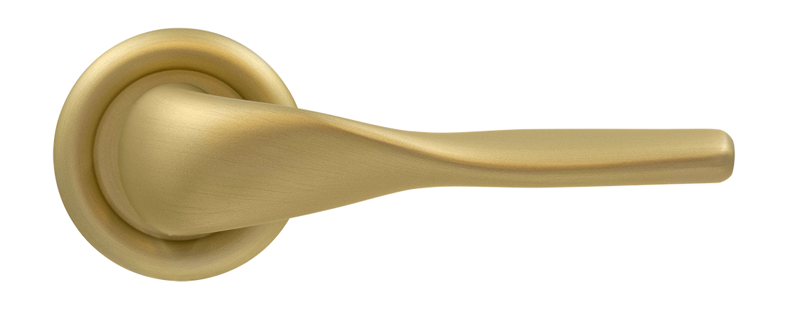 Ручка дверная LVB R7 AH на круглой розетке, цвет Осенний мёд/Autumn Honey фото купить в Тольятти