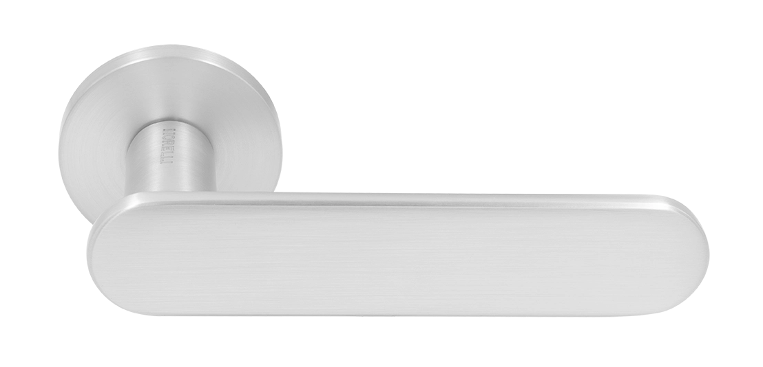 Ручка дверная MH-65-R6 SEMPIONE SC на круглой розетке, цвет матовый хром фото купить Тольятти