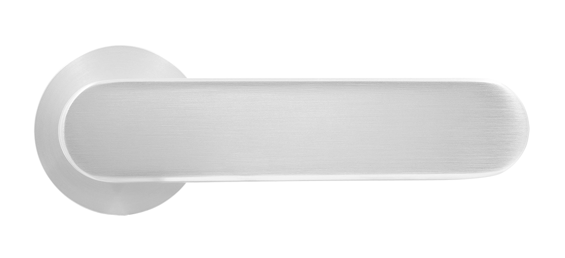 Ручка дверная MH-65-R6 SEMPIONE SC на круглой розетке, цвет матовый хром фото купить в Тольятти