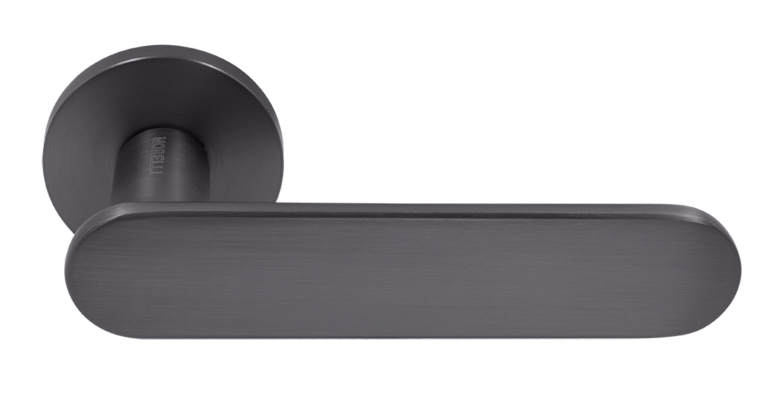Ручка дверная MH-65-R6 R6 SEMPIONE GR на круглой розетке, цвет графит фото купить Тольятти
