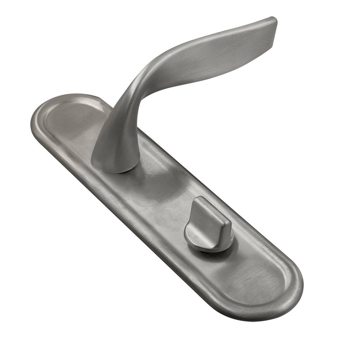 Ручка дверная SKYSCRAPER PLR WC WF на планке под сантехническую завертку, цвет Зимняя стужа/Winter Frost фото купить Тольятти