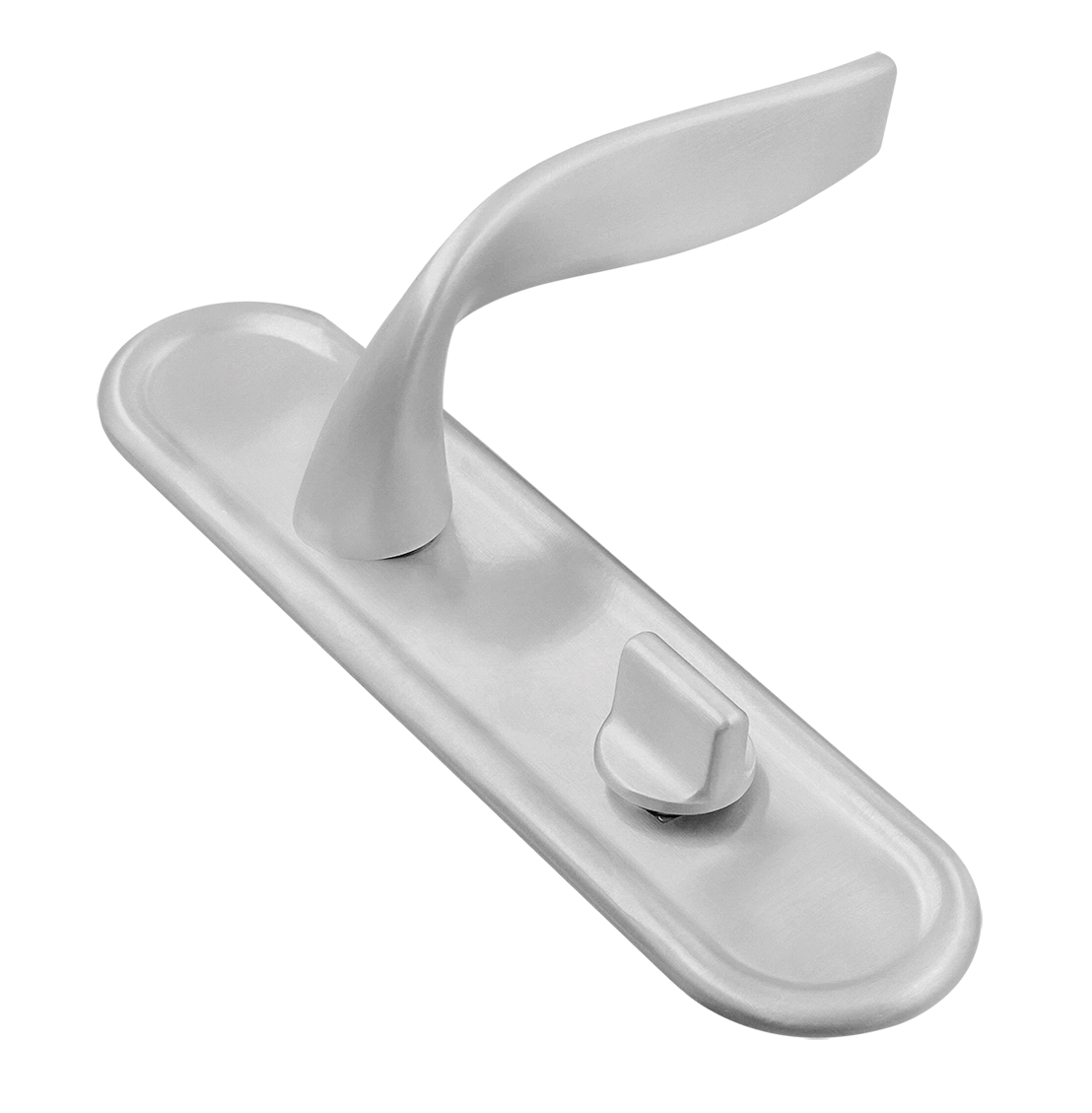 Ручка дверная SKYSCRAPER PLR WC SSW на планке под сантехническую завертку, цвет Стокгольмский снегопад/Stockholm Snowfall фото купить Тольятти