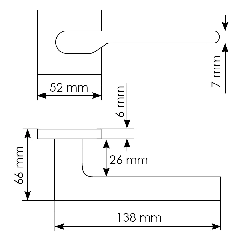 Комплект дверных ручек MH-53-S6 W + сантехническая завертка MH-WC-S6 W + защёлка бесшумная M1895 W + петли врезные универсальные MSN 100X70X2.5-4BB W (2шт), цвет белый фото купить в Тольятти