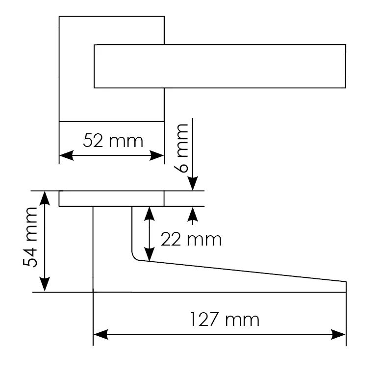 Комплект дверных ручек MH-54-S6 BL с заверткой MH-WC-S6 BL + замок M1895 BL, цвет черный фотомореллиТольятти