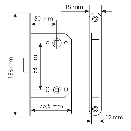 Комплект дверных ручек MH-54-S6 BL с заверткой MH-WC-S6 BL + замок M1895 BL, цвет черный фото дверная фурнитура Тольятти