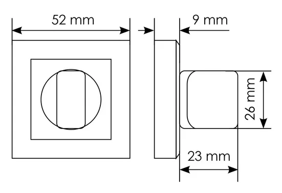 Комплект дверных ручек MH-28 BL-S с заверткой MH-WC-S BL, цвет черный  фотомореллиТольятти