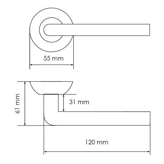 Комплект дверных ручек MH-03 BL с заверткой MH-WC BL + магнитный замок M1895 BL, цвет черный  фотомореллиТольятти