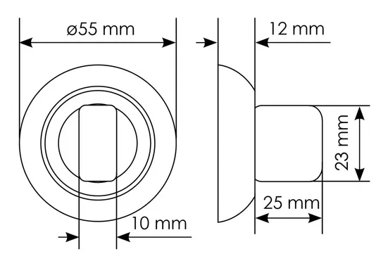 Комплект дверных ручек MH-03 BL с заверткой MH-WC BL + магнитный замок M1895 BL, цвет черный  фото дверная фурнитура Тольятти