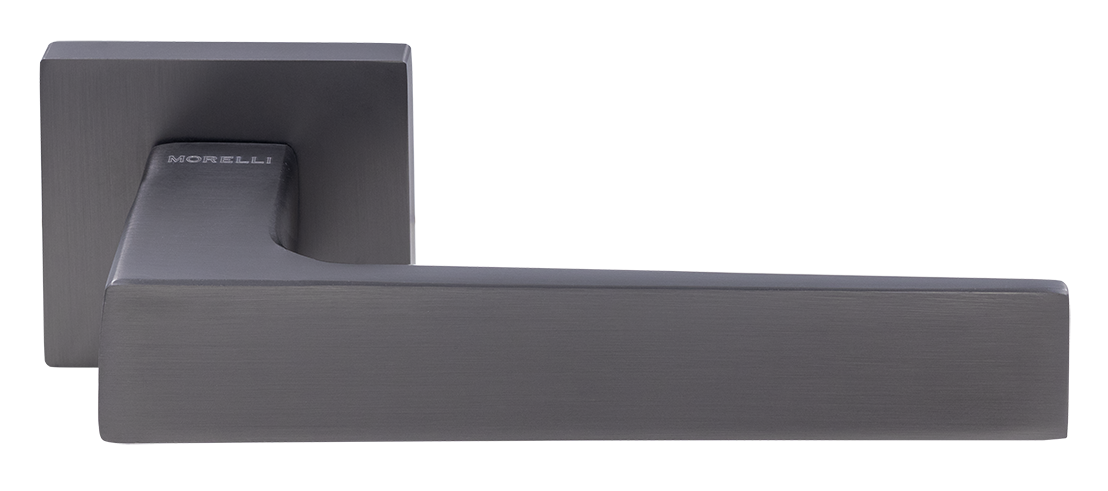 Ручка дверная MIRA  MH-54-S6 GR раздельная на квадратной розетке, цвет графит, ЦАМ фото купить Тольятти