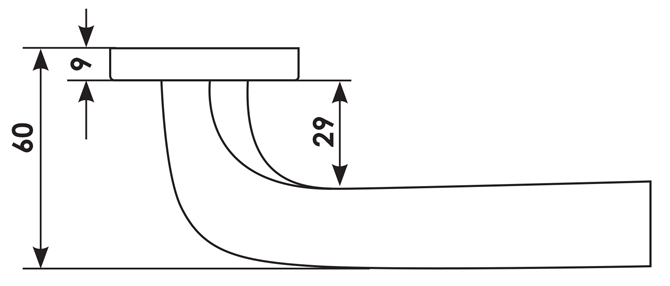 Ручка дверная COMETA R5 NIS раздельная на круглой розетке, цвет - матовый никель, ЦАМ фото фурнитура Тольятти