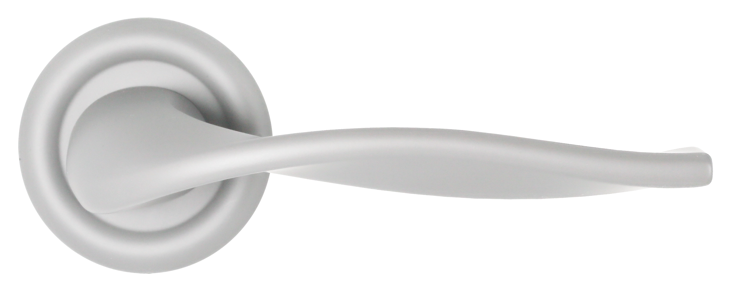 Ручка дверная SKYSCRAPER R7 SSW на круглой розетке, цвет Стокгольмский снегопад/Stockholm Snowfall фото купить в Тольятти