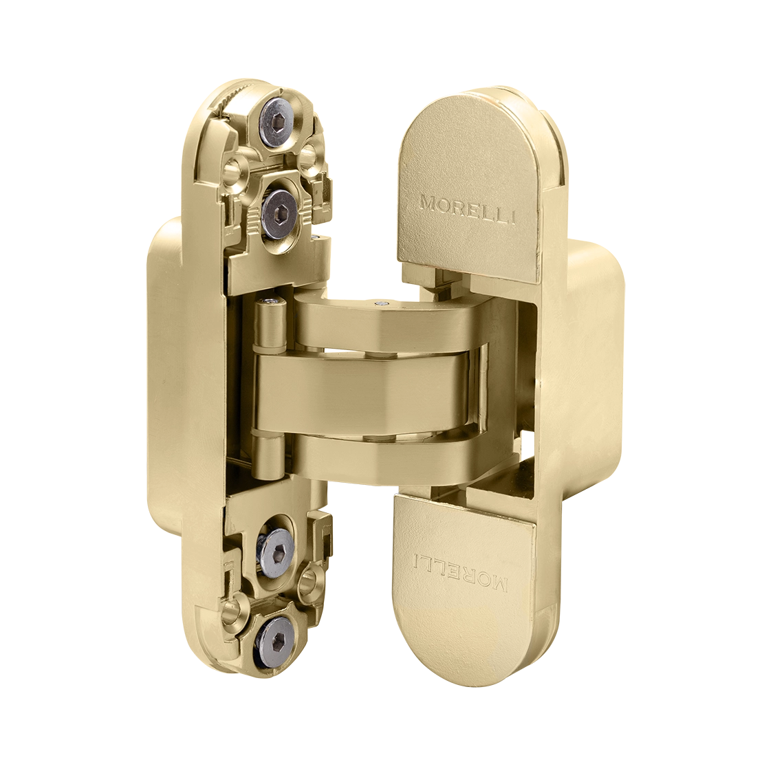 Петля скрытая HH-24 MSG врезная с 3D-регулировкой вес полотна до 40 кг, цвет матовое сатинированное золото фото купить в Тольятти