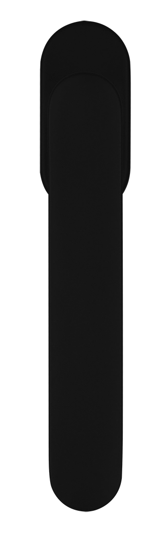 Ручка оконная LE BOAT W1 NERO-ST на прямоугольной розетке, цвет черный soft-touch, латунь фото купить в Тольятти