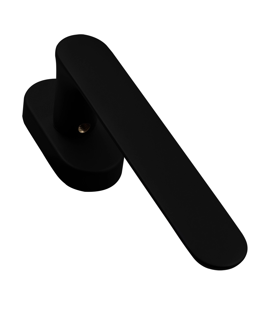 Ручка оконная LE BOAT W1 NERO-ST на прямоугольной розетке, цвет черный soft-touch, латунь фото фурнитура Тольятти