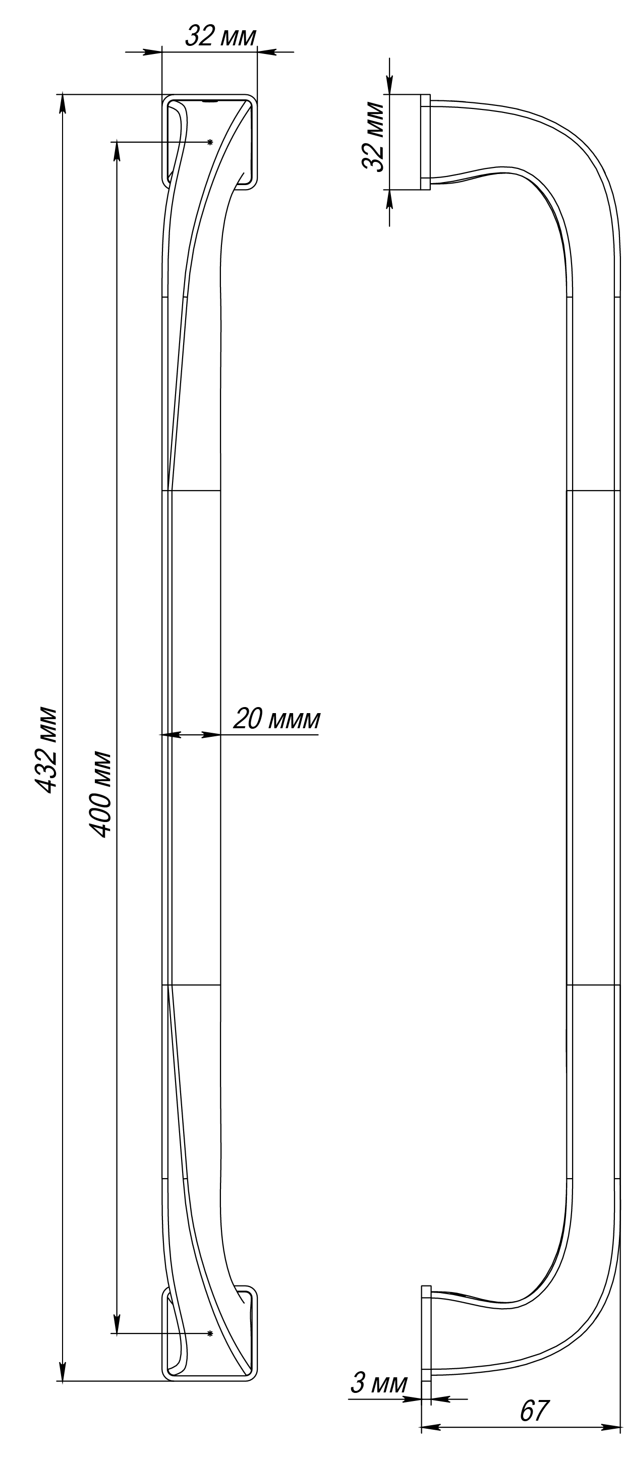 Ручка-скоба WD CONCERT HALL PH SMI, цвет Весенняя дымка/Spring Mist фото купить в Тольятти