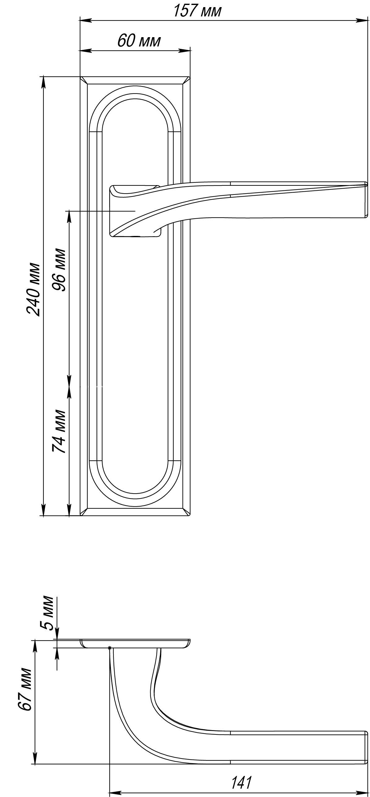 Ручка дверная WD CONCERT HALL PLS SSW на планке, цвет Стокгольмский снегопад/Stockholm Snowfall фото фурнитура Тольятти