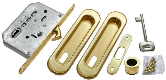 MHS150 L SG, комплект для раздвижных дверей, цвет - мат.золото фото купить Тольятти