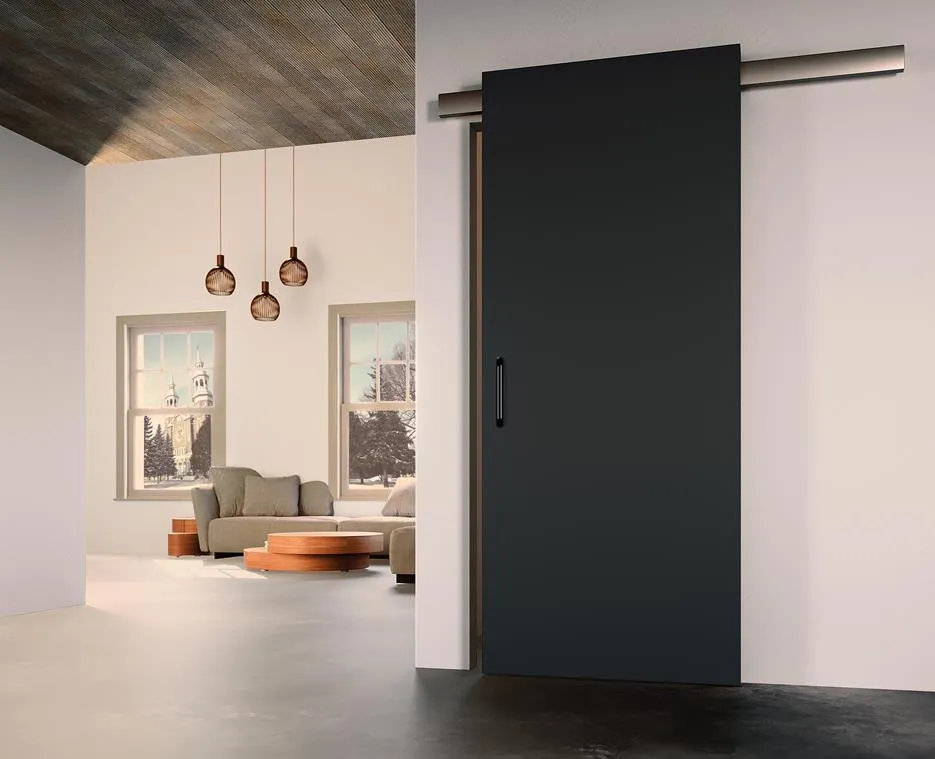 Комплект ESTHETIC для одностворчатой двери от 500 до 1000мм, с доводчиками, цвет - черный фото купить Тольятти