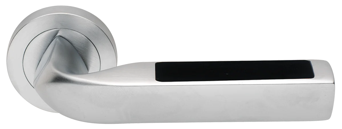MATRIX-2 R2 CSA/NERO, ручка дверная, цвет -  матовый хром/черный фото купить Тольятти