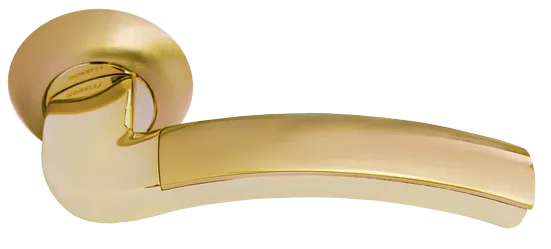 ПАЛАЦЦО, ручка дверная MH-02 SG/GP, цвет - мат.золото/золото фото купить Тольятти