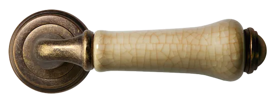 UMBERTO, ручка дверная MH-41-CLASSIC OMB/CH, цвет-старая мат.бронза/шампань фото купить в Тольятти