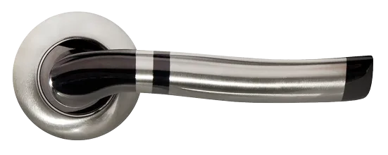 ФОНТАН, ручка дверная MH-04 SN/BN, цвет - бел. никель/черн. никель фото купить в Тольятти