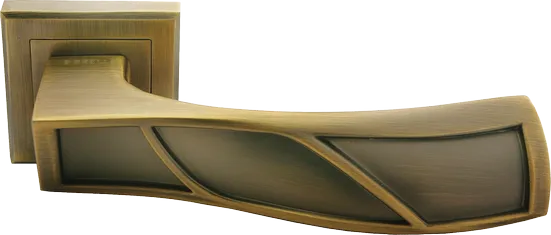 КРЫЛЬЯ, ручка дверная MH-33 COF-S, на квадратной накладке, цвет - кофе фото купить Тольятти