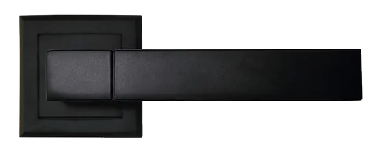 FUKOKU, ручка дверная на квадратной накладке MH-28 BL-S, цвет - черный фото купить в Тольятти