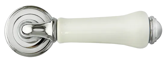 UMBERTO, ручка дверная MH-41-CLASSIC PC/W, цвет- хром/белый фото купить в Тольятти